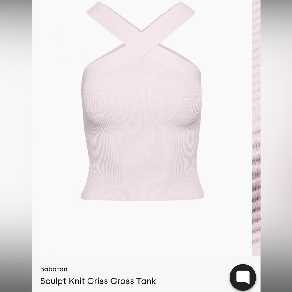 Babaton Sculpt Knit Criss-Cross Tank in Lilac - Picture 1 of 7